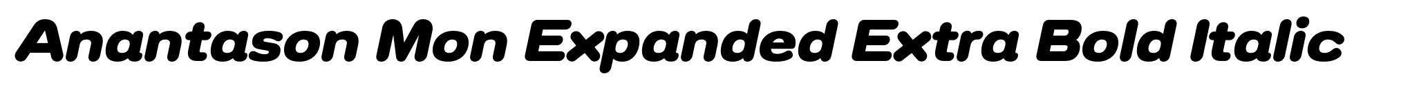 Anantason Mon Expanded Extra Bold Italic image