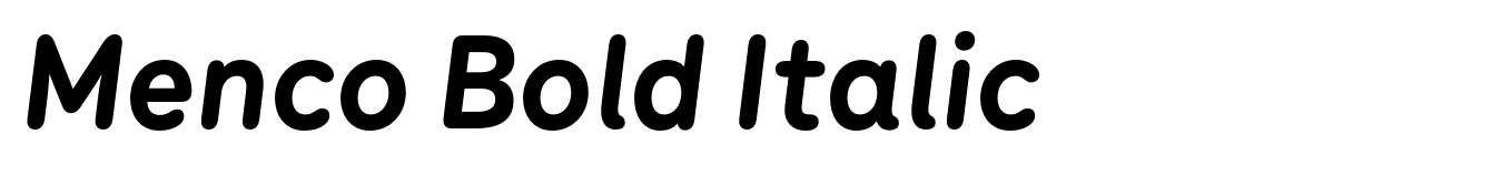 Menco Bold Italic