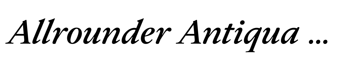 Allrounder Antiqua Medium Italic