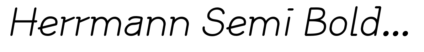 Herrmann Semi Bold Italic