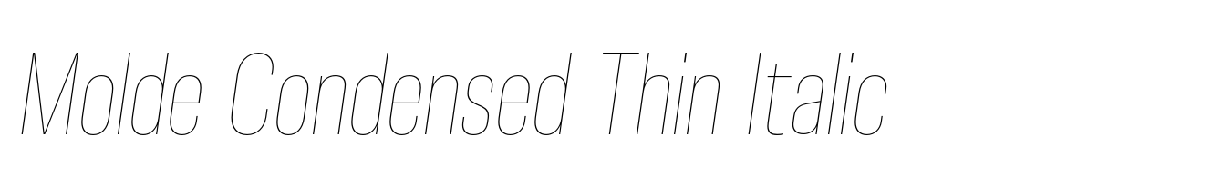 Molde Condensed Thin Italic