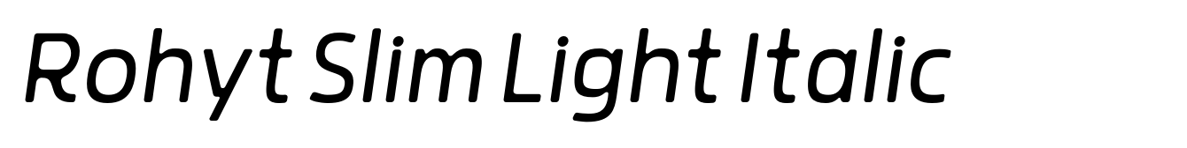 Rohyt Slim Light Italic