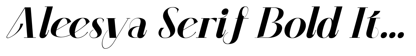 Aleesya Serif Bold Italic