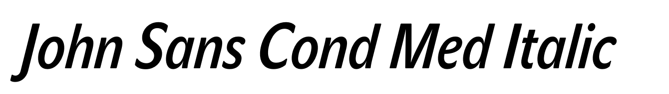 John Sans Cond Med Italic