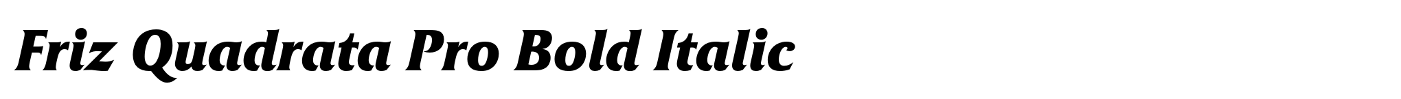 Friz Quadrata Pro Bold Italic image