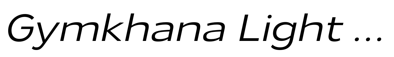 Gymkhana Light Italic
