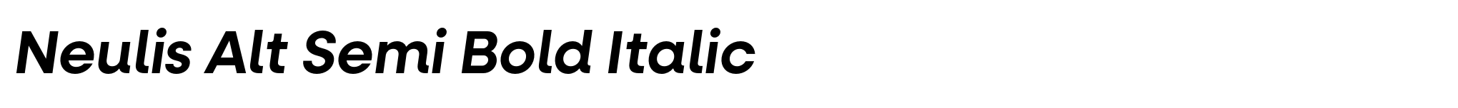 Neulis Alt Semi Bold Italic image
