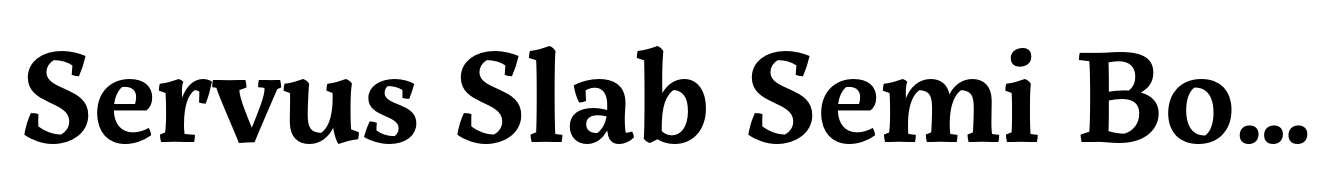 Servus Slab Semi Bold