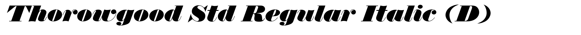 Thorowgood Std Regular Italic (D) image