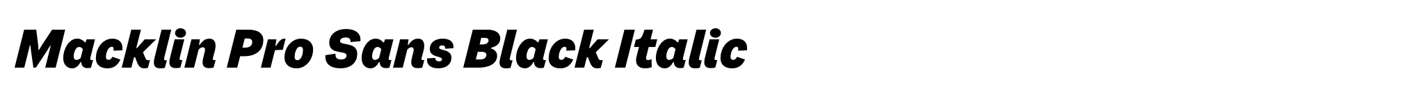 Macklin Pro Sans Black Italic image