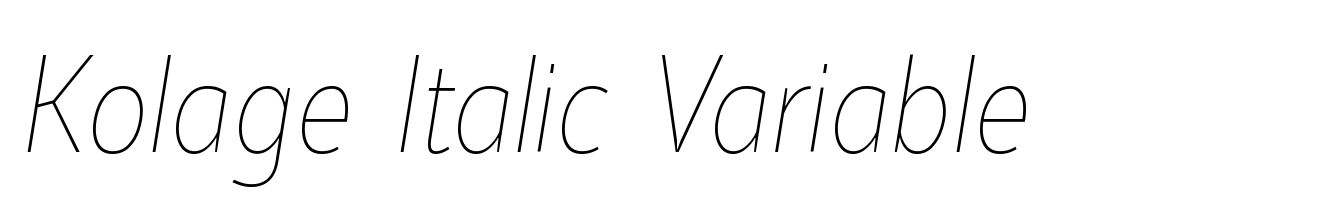 Kolage Italic Variable