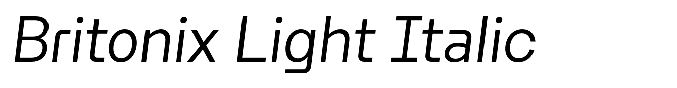 Britonix Light Italic