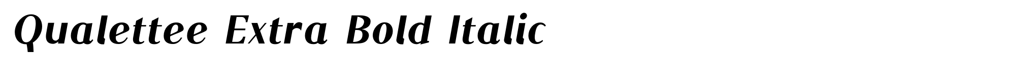 Qualettee Extra Bold Italic image