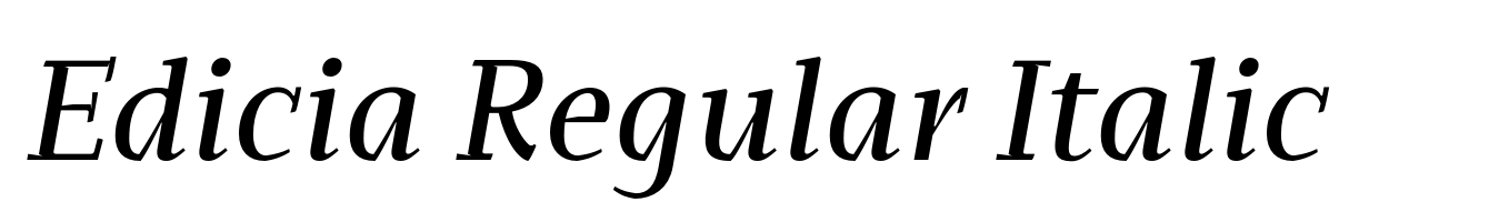 Edicia Regular Italic