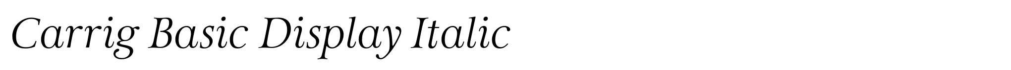 Carrig Basic Display Italic image