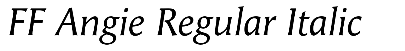 FF Angie Regular Italic