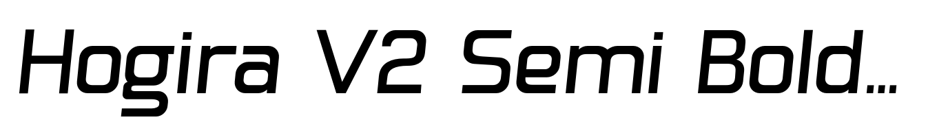 Hogira V2 Semi Bold Italic