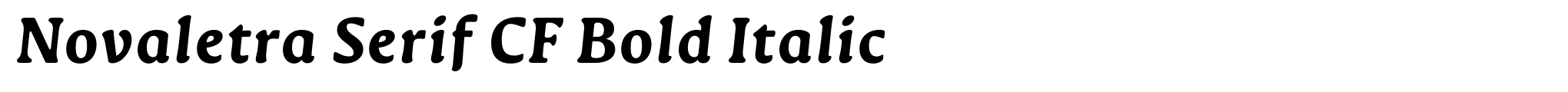 Novaletra Serif CF Bold Italic image