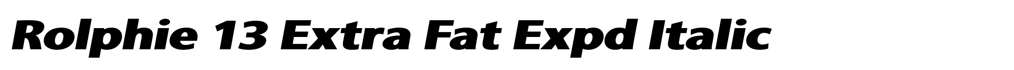 Rolphie 13 Extra Fat Expd Italic image