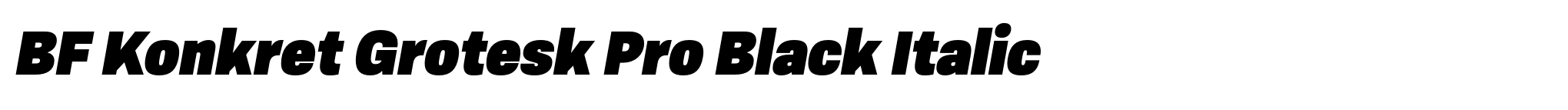 BF Konkret Grotesk Pro Black Italic image