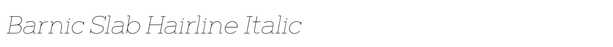 Barnic Slab Hairline Italic image