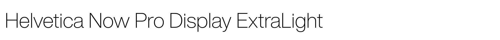 Helvetica Now Pro Display ExtraLight image