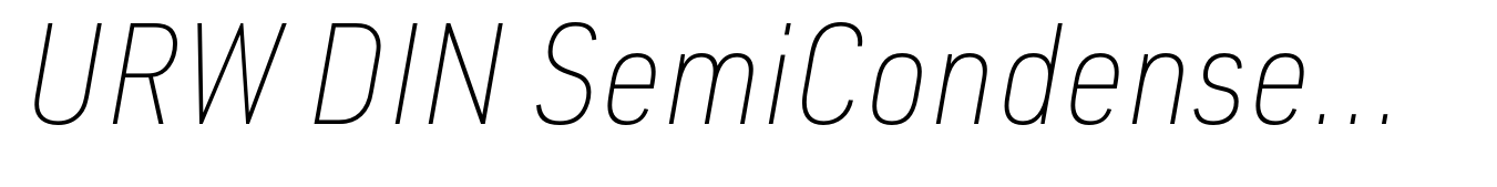 URW DIN SemiCondensed Thin Italic