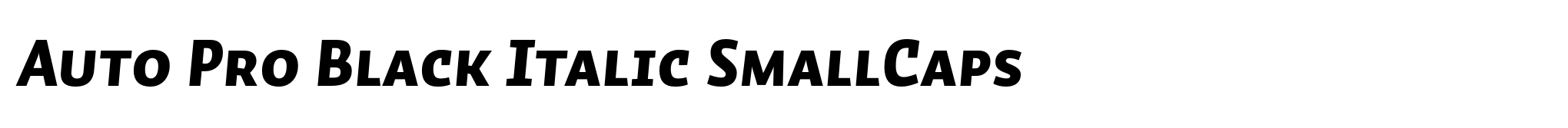 Auto Pro Black Italic SmallCaps image