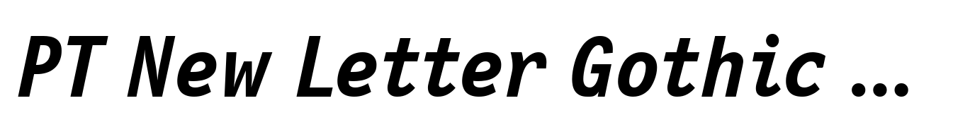 PT New Letter Gothic Bold Italic