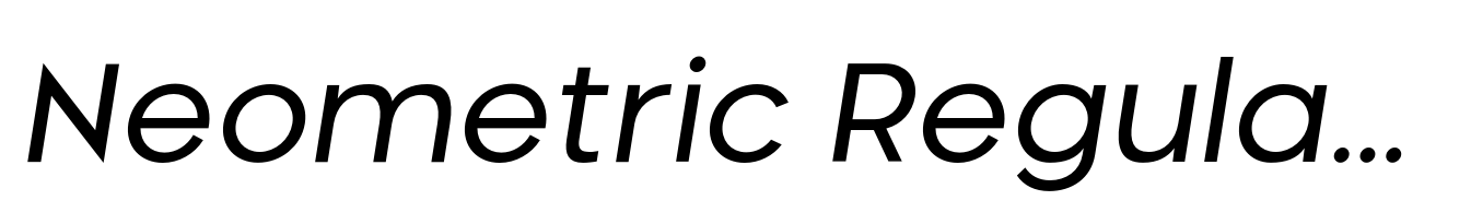 Neometric Regular Italic