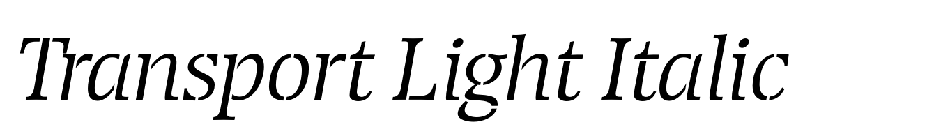 Transport Light Italic