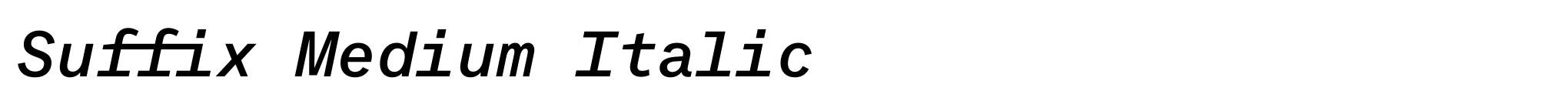 Suffix Medium Italic image