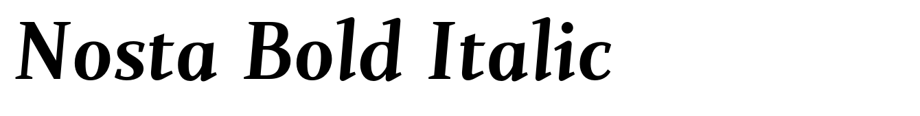 Nosta Bold Italic