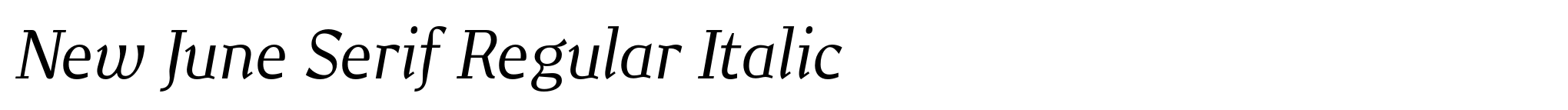 New June Serif Regular Italic image