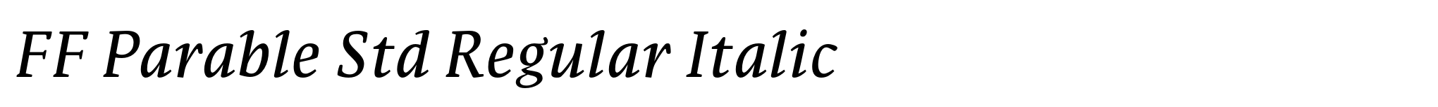 FF Parable Std Regular Italic image