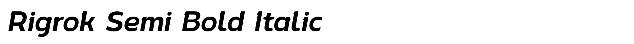 Rigrok Semi Bold Italic image