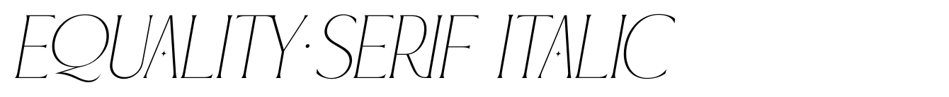 Equality Serif Italic