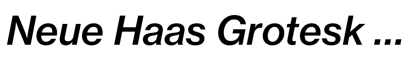 Neue Haas Grotesk Text 66 Medium Italic