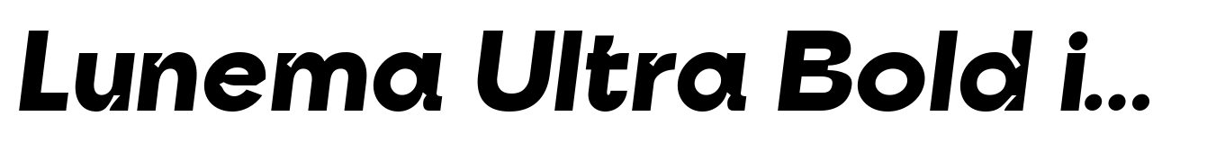 Lunema Ultra Bold italic