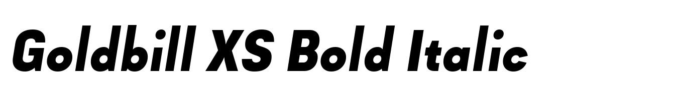 Goldbill XS Bold Italic