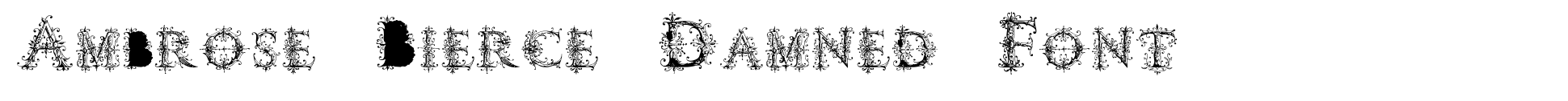 Ambrose Bierce Damned Font