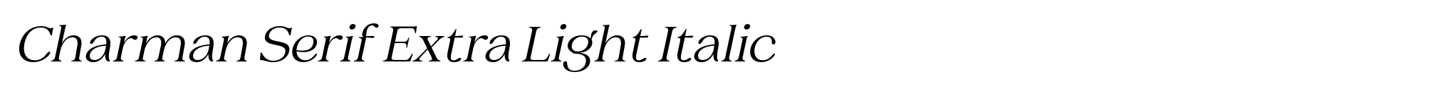 Charman Serif Extra Light Italic image