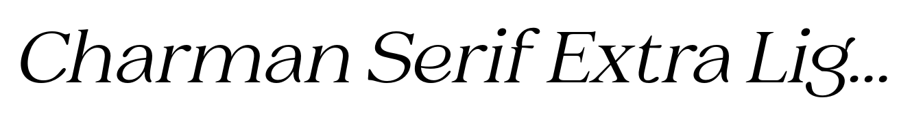 Charman Serif Extra Light Italic
