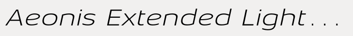 Aeonis Pro Extended Light Italic