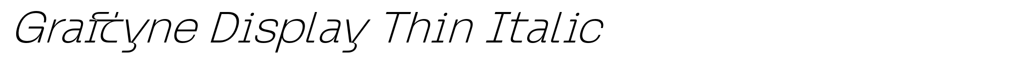 Graftyne Display Thin Italic image