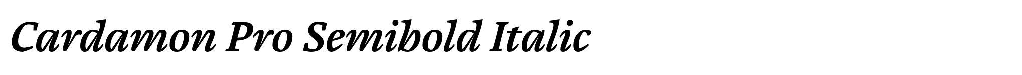 Cardamon Pro Semibold Italic image