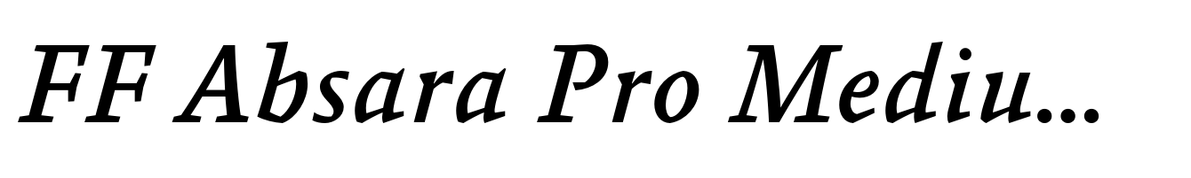 FF Absara Pro Medium Italic