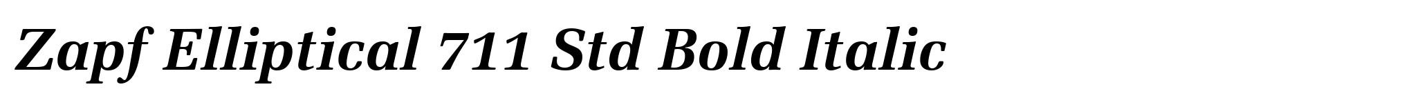 Zapf Elliptical 711 Std Bold Italic image