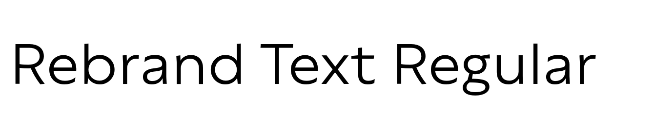 Rebrand Text Regular
