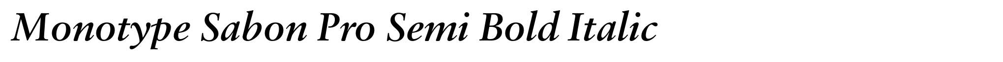 Monotype Sabon Pro Semi Bold Italic image